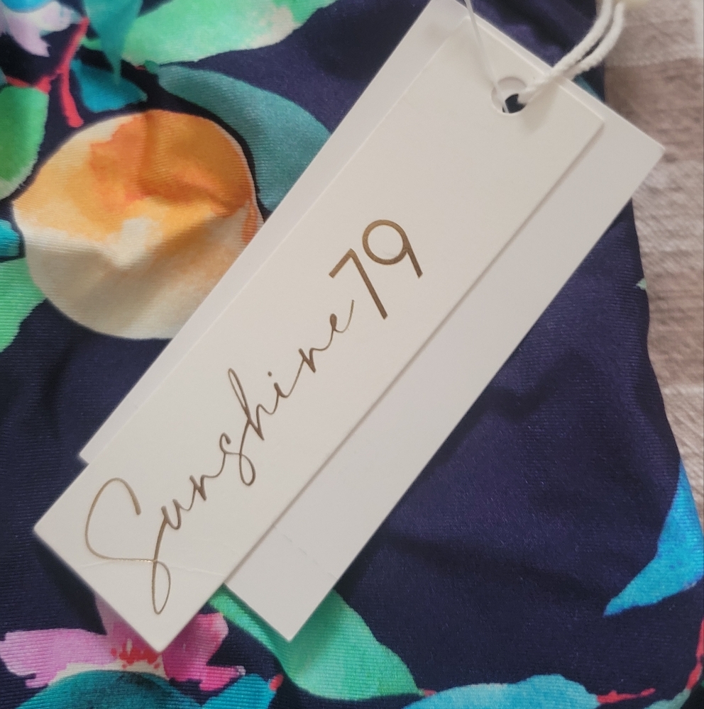Vibrant Blue and Orange One Piece - Picture 2 of 4